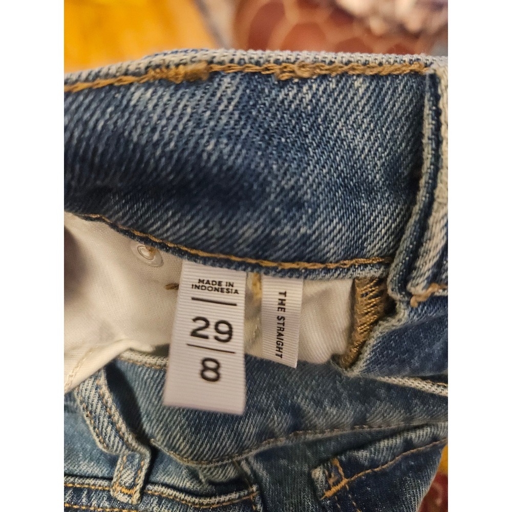 LOFT The Straight Jeans Medium Wash High Rise Denim Pants Womens Size 8 29 - Picture 3 of 4